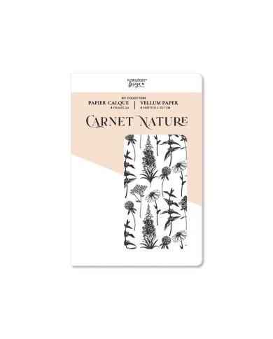 Kit papeles de calco A4 x 4 NATURE NOTEBOOK Florilegesdesign FDPC224005 Kit papeles de calco A4 x 4 NATURE NOTEBOOK Florilegesdesign FDPC224005