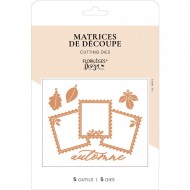 Troquel THREE STAMPS  NATURE NOTEBOOK Florileges FDD224006