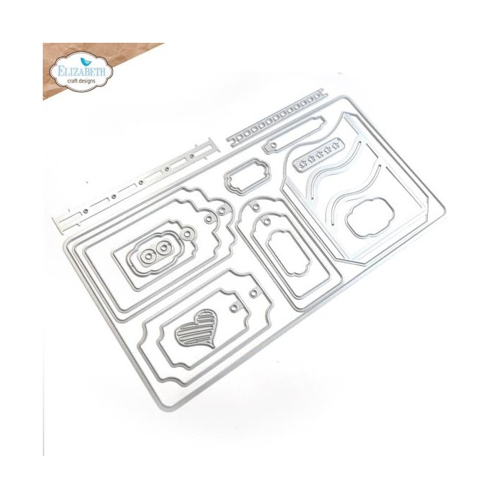 Set de troqueles Elizabeth Craft  Labels, Tags And More