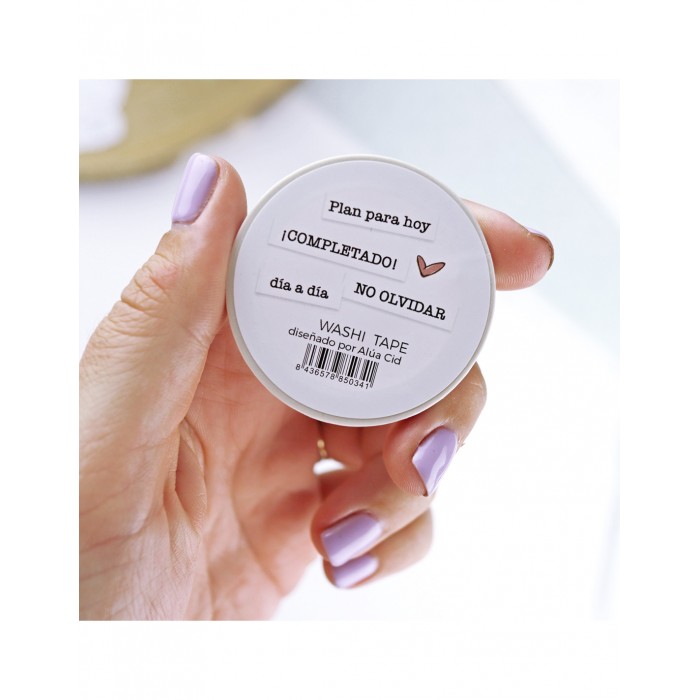 Washi tape fino No olvidar Aluacid