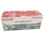 Washi tape 49AndMarket Lace 4" Washi Tape Roll Spectrum Sherbet