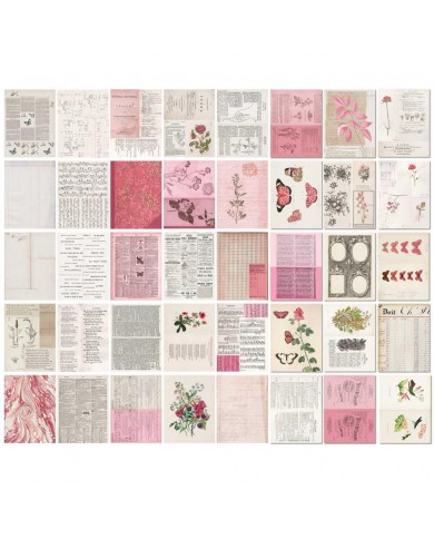 Hojas para Collage 49AndMarket Color Swatch: Blossom CSB-40179