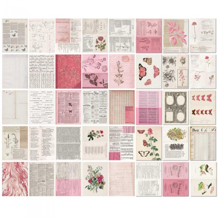 Hojas para Collage 49AndMarket Color Swatch: Blossom CSB-40179