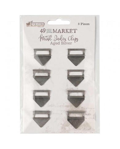Clips 49AndMarket Aged Silver 8/Pkg VAE-35564