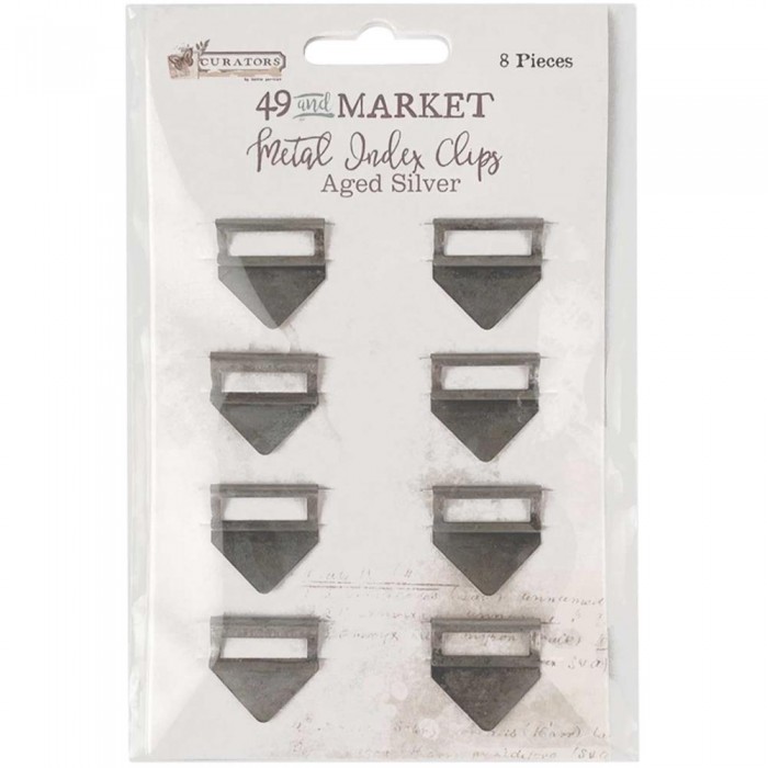 Clips 49AndMarket Aged Silver 8/Pkg VAE-35564
