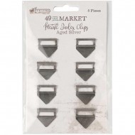Clips 49AndMarket Aged Silver 8/Pkg VAE-35564