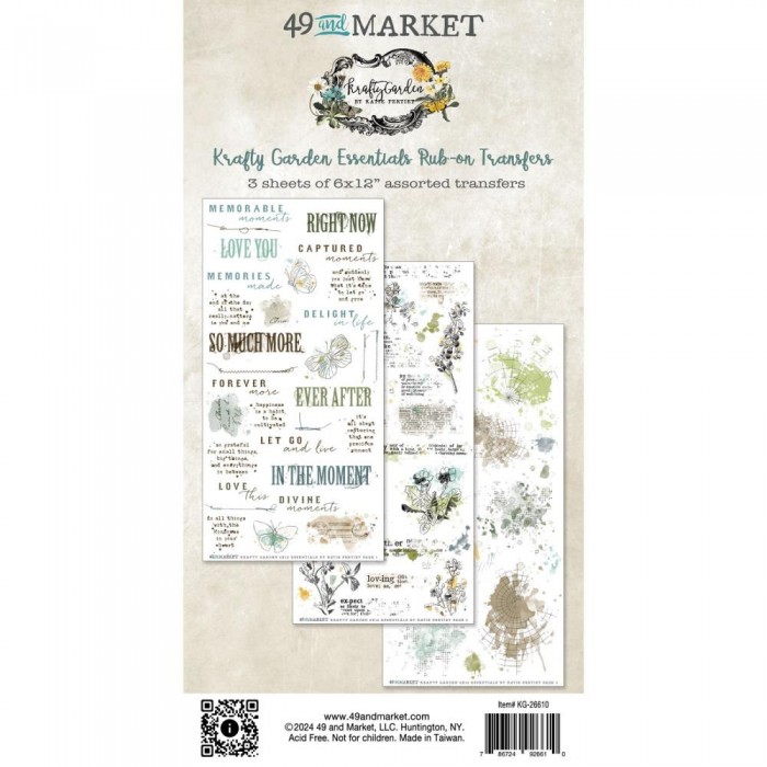 Transferibles o rubbons  49 And Market Essentials Rub-On Transfer Set KG-26610