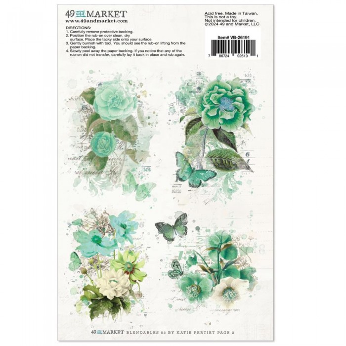 Transferibles o rubbons  49 And Market Essentials Rub-On Transfer  VB26191