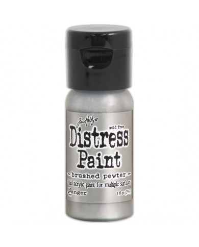 Tim Holtz Distress Paint Flip Top 1oz Brushed Pewter