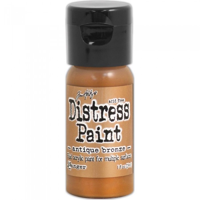 Tim Holtz Distress Paint Flip Top 1oz Antiqued Bronze