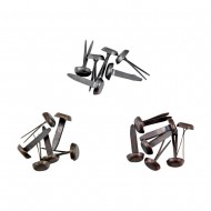 Idea-Ology Metal Large Fasteners Antique Silver, 90 piezas Copper & Brass TH94314
