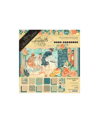 Colección de papeles Graphic 45 Pack 12"X12" Cafe Parisian