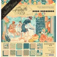 Colección de papeles Graphic 45 Pack 12"X12" Cafe Parisian