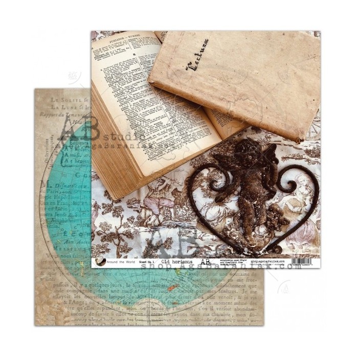 Colección de Papeles ABstudio, 30x30, 8 hojas mas 1 hoja de recortables
