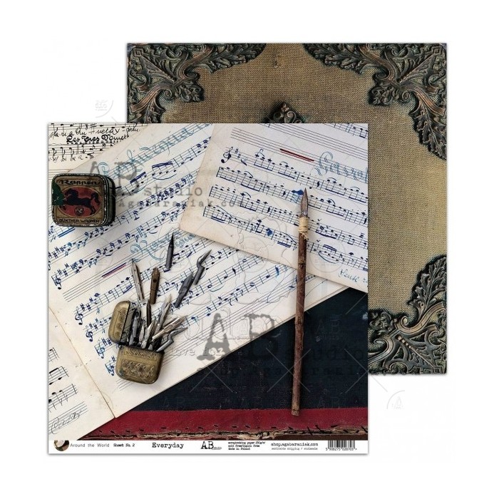 Colección de Papeles ABstudio, 30x30, 8 hojas mas 1 hoja de recortables