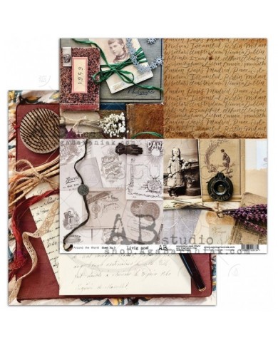 Colección de Papeles ABstudio, 30x30, 8 hojas mas 1 hoja de recortables