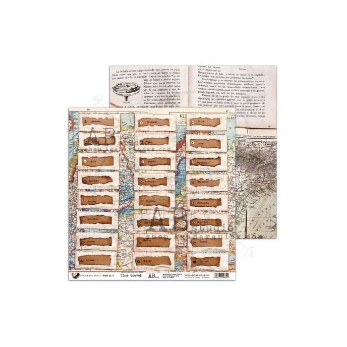 Colección de Papeles ABstudio, 30x30, 8 hojas mas 1 hoja de recortables