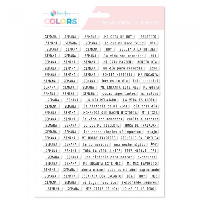 Pegatinas puffy palabras SYL Marzo y Abril VVKM000789