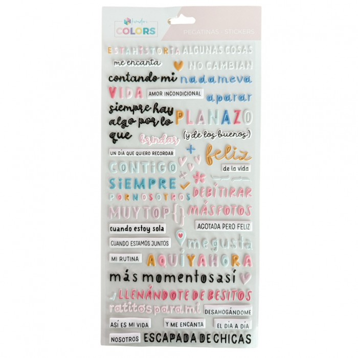Pegatinas puffy palabras grandes SYL Marzo y Abril  VVKM000799