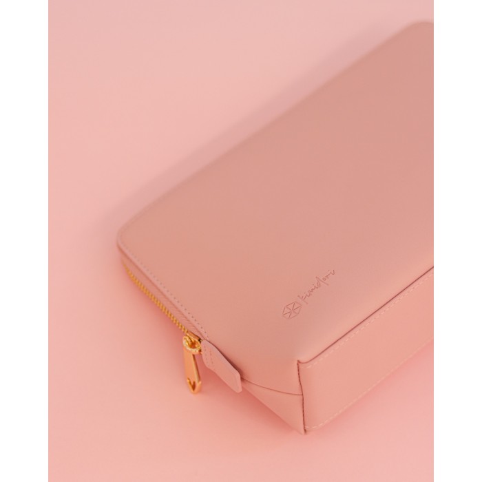 Neceser DELUXE cuero vegano Rosa ORKM000074