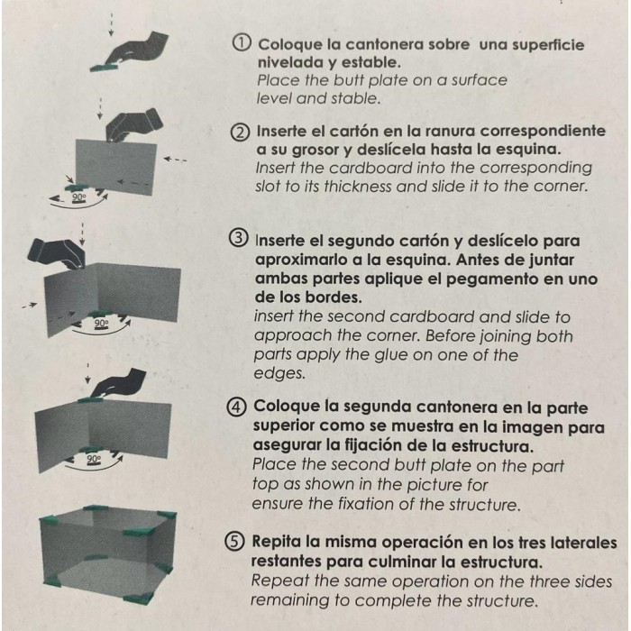 Juego de 4 cantoneras para cartonaje Artis Decor color Mint HRDM000203