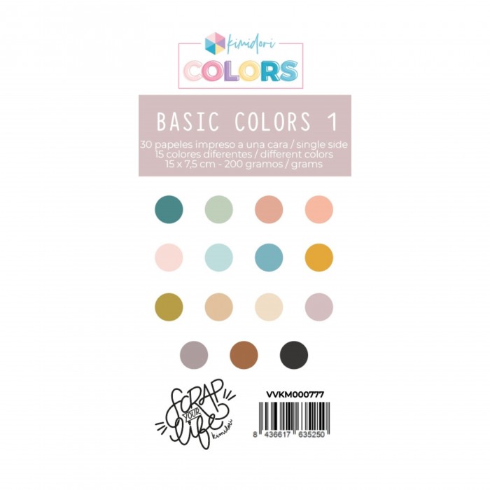 Pad papeles Mini Evolution SYL Basic Colors 1 VVKM000777