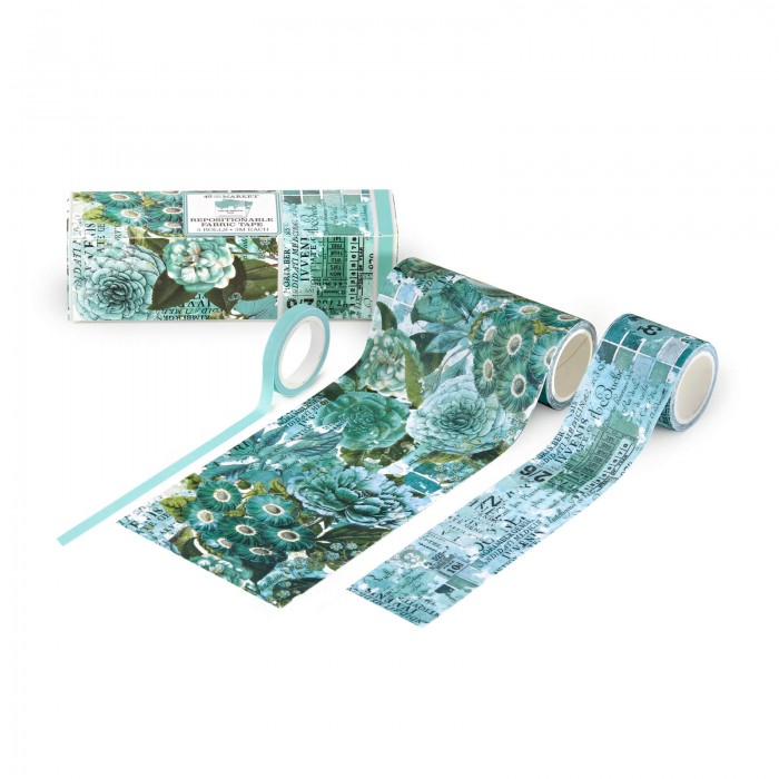 Cinta Washi de tela reposicionable 49andmarket Color swatch teal