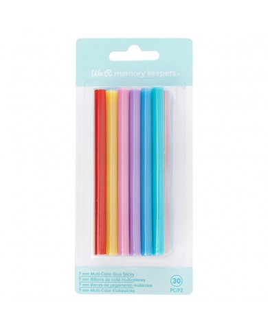 Barras de silicona de colores de 7mm, 30 unidades