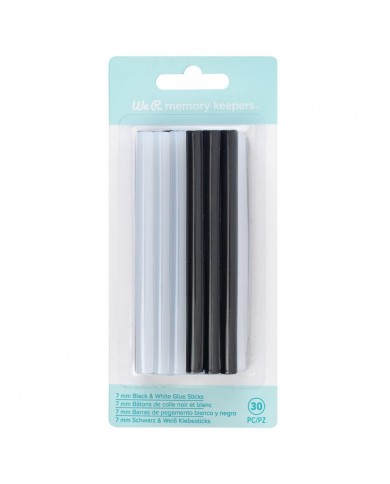 Barras de silicona de colores blanco y negro de 7mm, 30 unidades