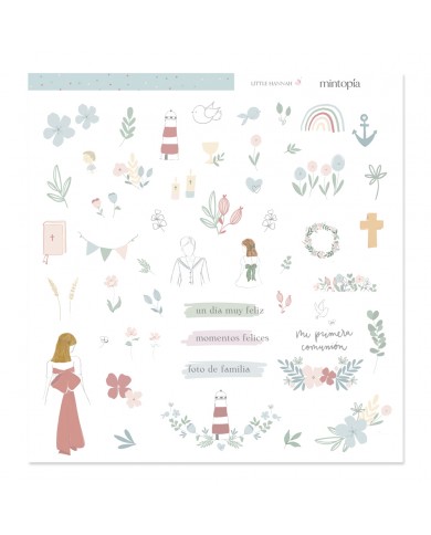 Colección de papeles 30x30cmts Mi Día de Little Hannah