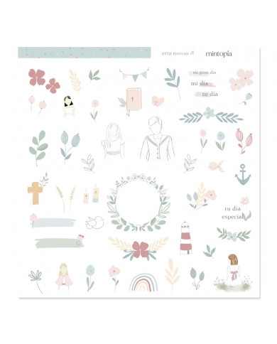 Colección de papeles 30x30cmts Mi Día de Little Hannah