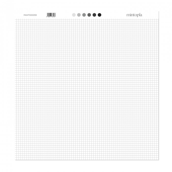 Papel 12x12 Mintopía Básico cuadricula 2