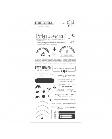 Sello Mintopía Primavera by Scrapbypat CASTELLANO SEMT000245 Sello Mintopía Primavera by Scrapbypat CASTELLANO SEMT000245