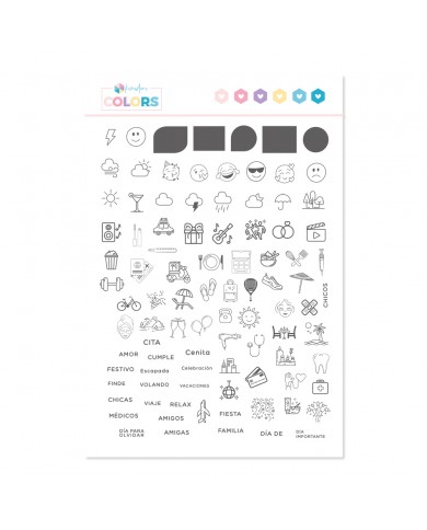 Sello Kimidori Colors Iconos para calendario SYL SEKM000125