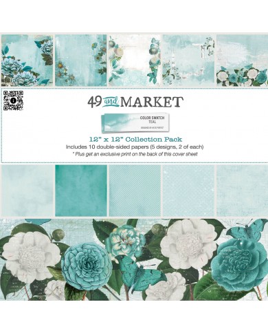 Color Swatch Teal 12×12 Paper Collection Pack