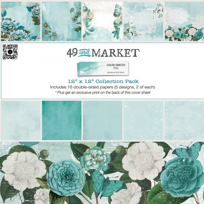 Color Swatch Teal 12×12 Paper Collection Pack