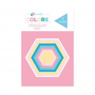 Troqueles básicos Kimidori Colors Mini Hexágonos cosidos TQKM000056