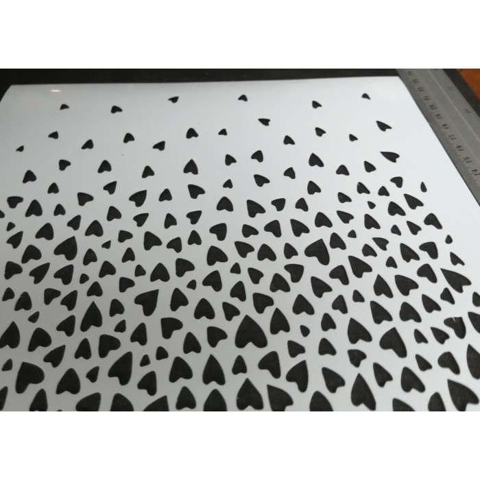Stencil - Corazones Nro24 - A4