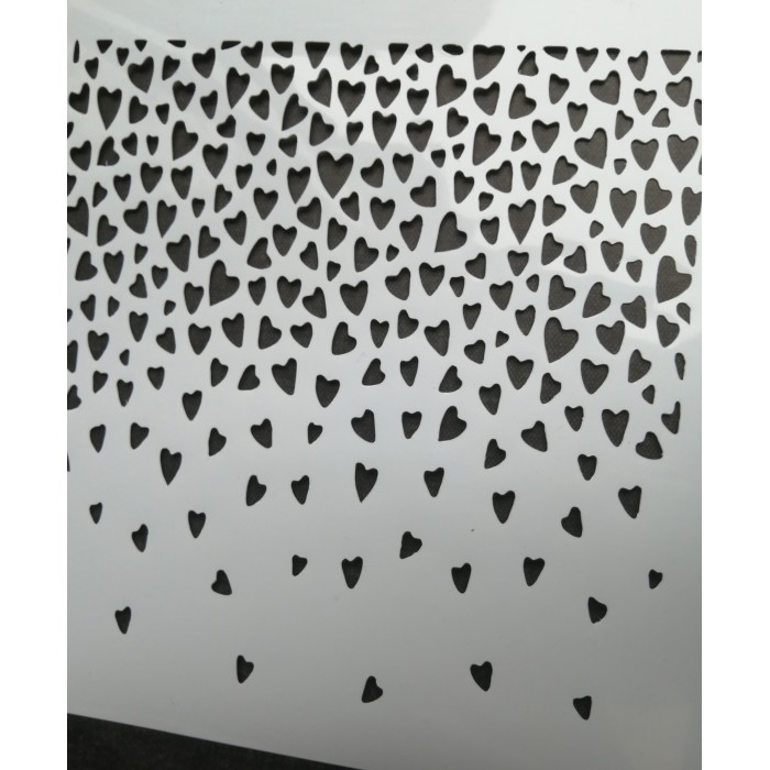 Stencil - Corazones Nro24 - A4