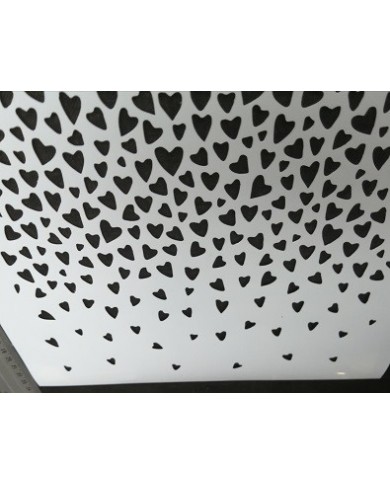 Stencil - Corazones Nro24 - A4