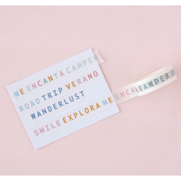 Washi Tape palabras Aventura Mintopia