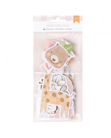 Die-Cuts American Crafts Hello Little Girl 78/Pkg