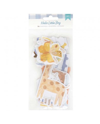 Die-Cuts American Crafts Hello Little Boy 72/Pkg
