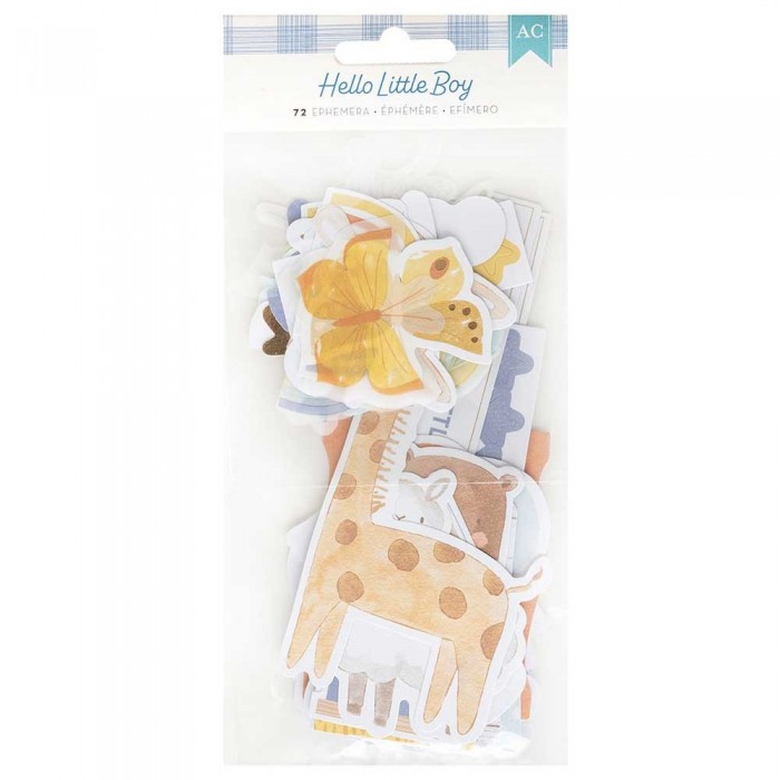 Die-Cuts American Crafts Hello Little Boy 72/Pkg