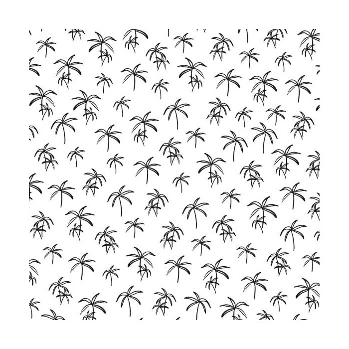Acetato 12"x12" Palmeras impreso en blanco Modelo QVVMT010006
