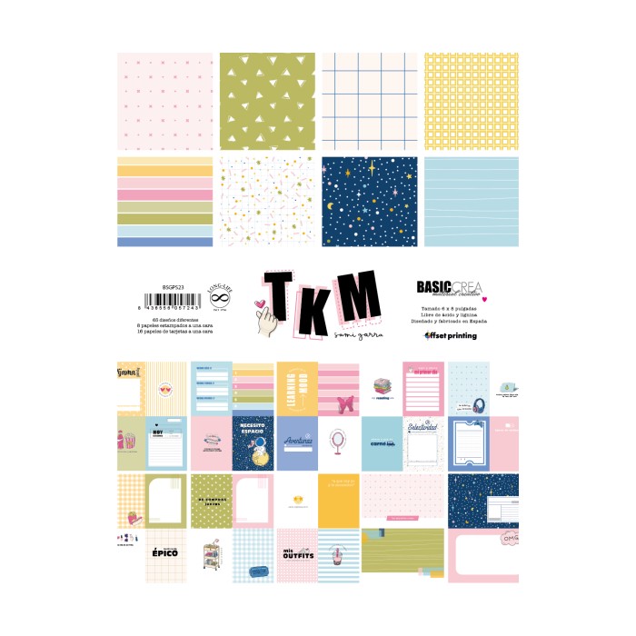 Bloc de papeles de 15x20 papeles + tarjetas TKM BSGPS23