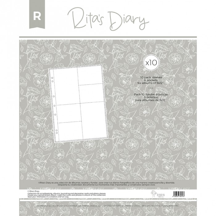 Fundas 9x12” modelo R para Rita's Diary Ritas Diary