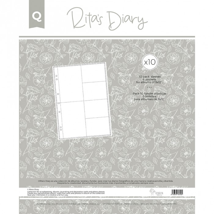 Fundas 9x12” modelo Q para Rita's Diary Ritas Diary RRPA/RDF014
