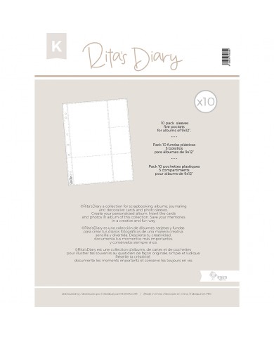 Fundas 9x12” modelo K para Rita's Diary Ritas Diary