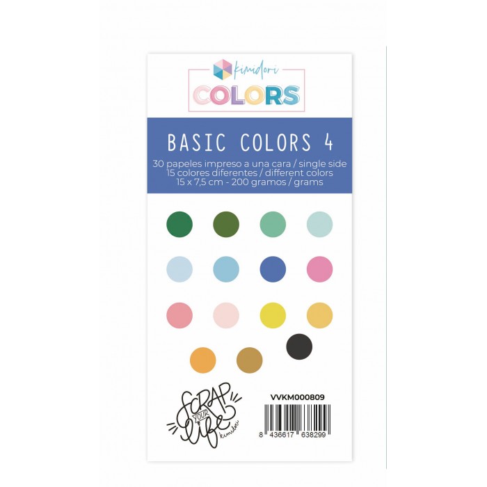 Pad papeles Mini Evolution SYL Basic Colors 4 VVKM000809
